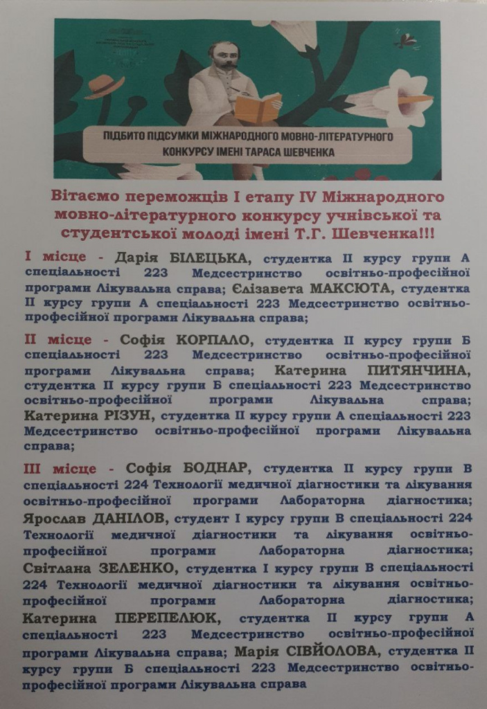 Міжнародний мовно-літературний конкурс учнівської та студентської молоді імені Тараса Шевченка